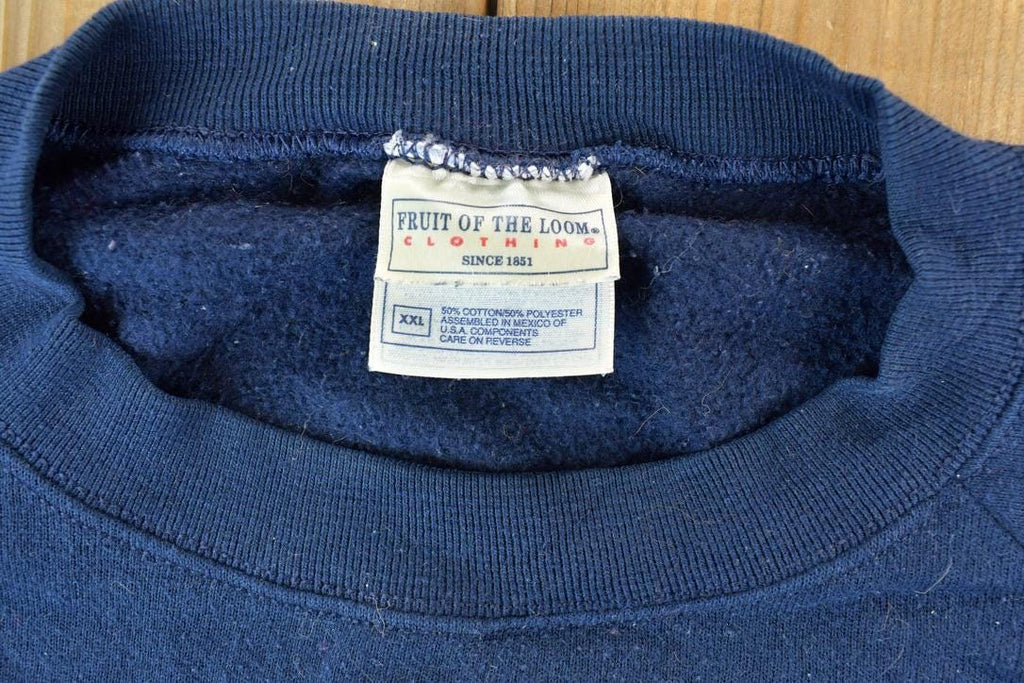 Vintage 1990s FOTL Blank Navy Crewneck Sweatshirt