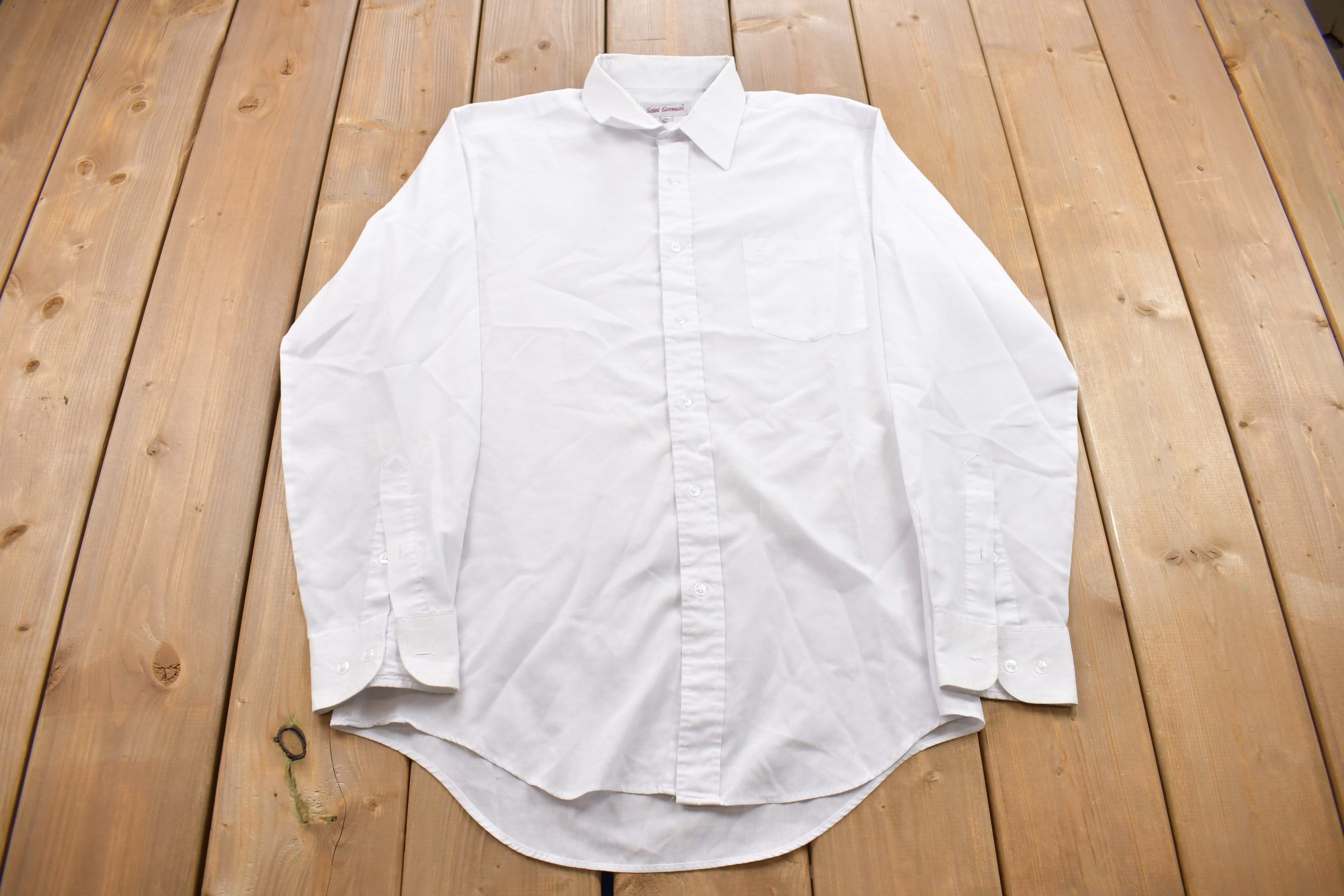 Vintage 1990s Saint Germain Button Up Dress Shirt