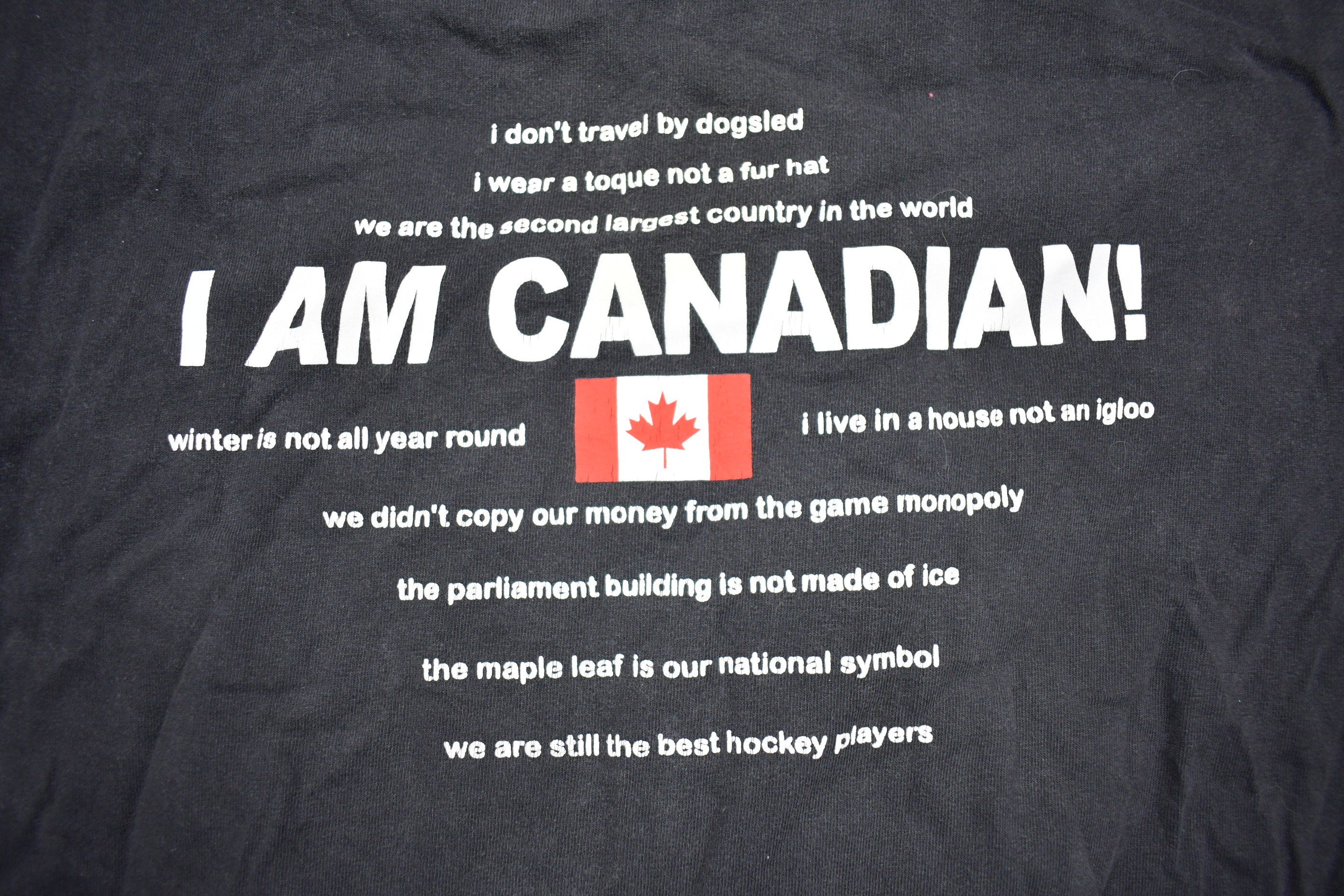Vintage 1990s I AM CANADIAN Carnarvon Souvenir T Shirt