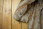 Vintage 1970s Bedtime Fashions Faux Mink Fur Coat Made In USA
