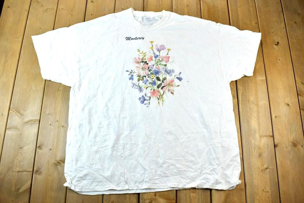 Vintage 1990s Monterey Floral Single Stitch T-Shirt