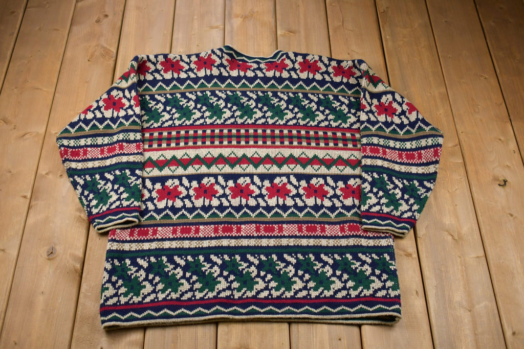Vintage 1990s Private Eyes Made In USA Knitted Sweater