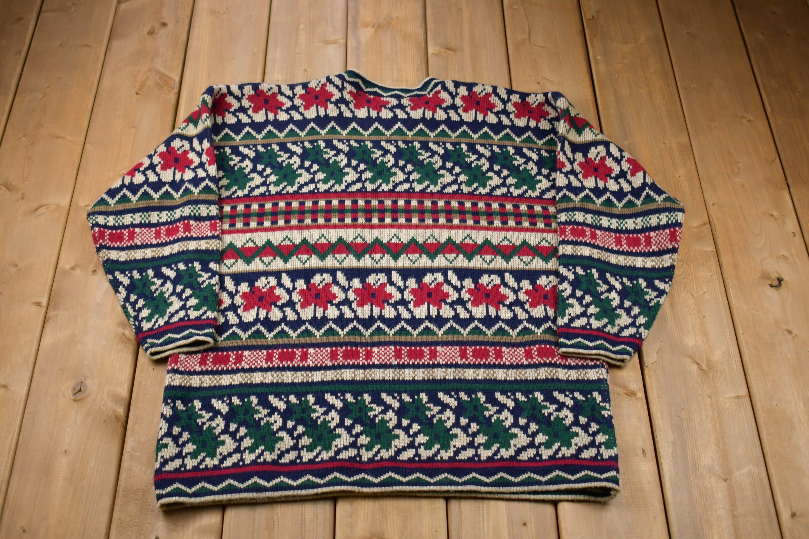 Vintage 1990s Private Eyes Made In USA Knitted Sweater
