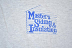 Vintage 1990s Masters Siding And Insulation Souvenir Single Stitch Double Collar Graphic Print T-Shirt Made In