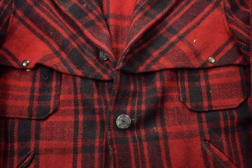 Vintage 1980s Buffalo Plaid Wool Jacket