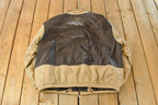 Vintage Y2K Perry Ellis Leather Bomber Jacket Men's 2XL