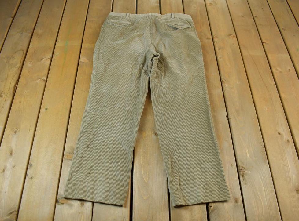 Vintage 1980s L.L. Bean Pleated Corduroy Pants Size 36 x 30