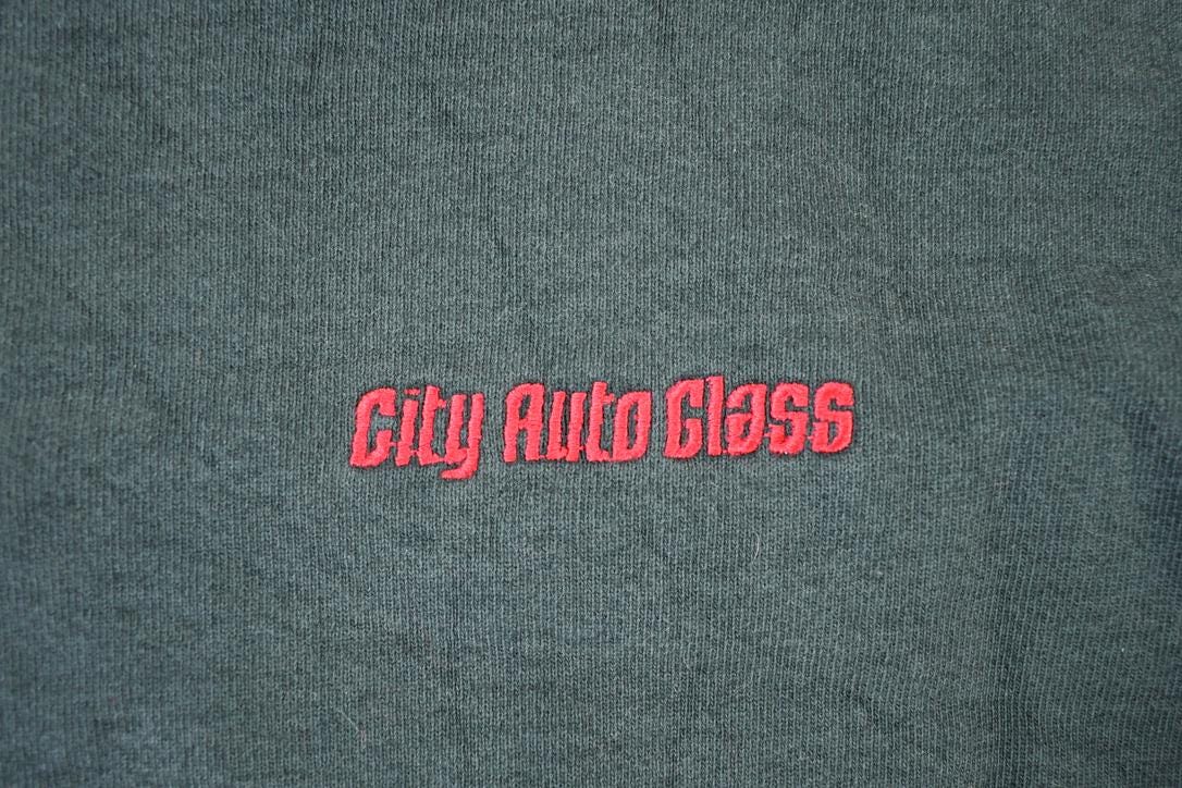 Vintage 1990s City Auto Glass Souvenir Heavyweight Crewneck Sweatshirt Made In USA