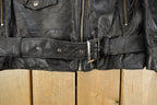 Vintage 1990s USA Biker Motorcycle Leather Jacket Men's Large