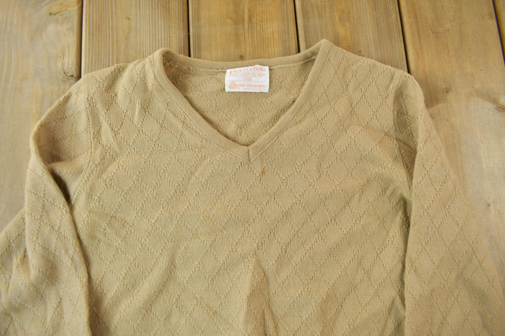 Vintage 1980s Pendleton V-Neck Sweater
