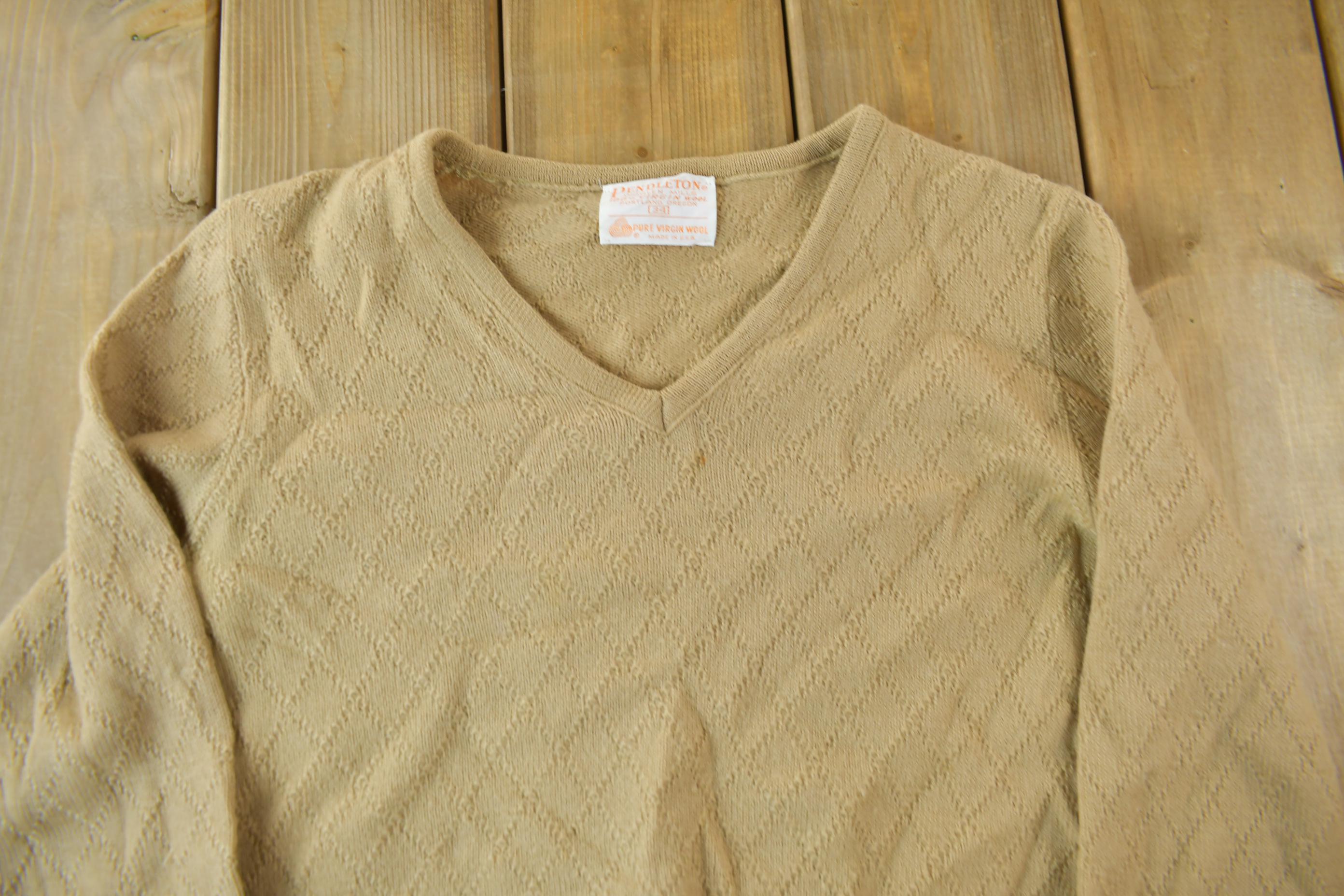 Vintage 1980s Pendleton V-Neck Sweater
