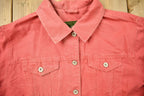 Vintage 1990s Eddie Bauer Red Denim Jean Jacket