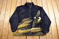 Vintage 1990s Great Blue Hero Eagle Theme Graphic Fleece Sweater