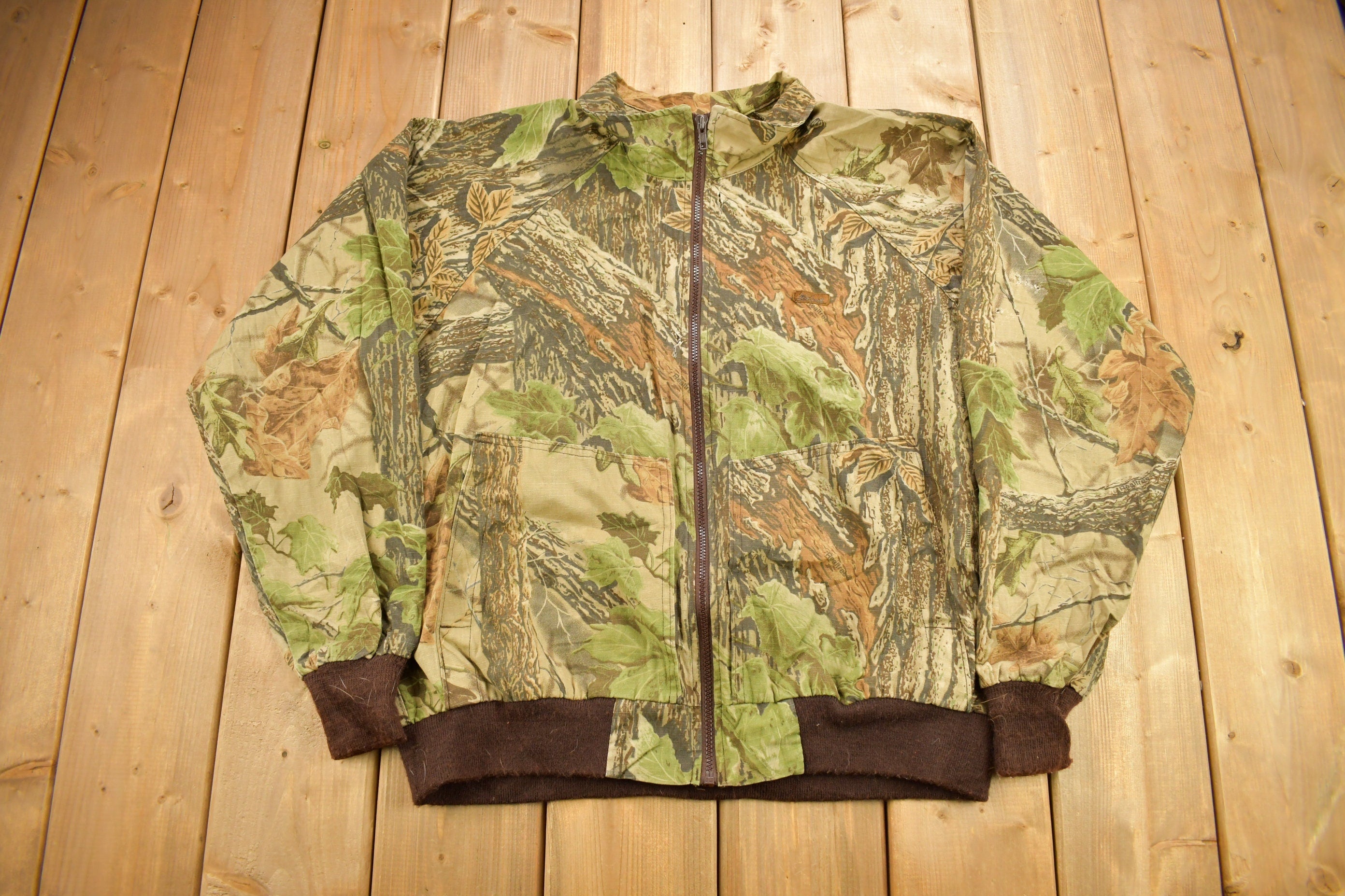 Vintage 1990s Woolrich Tree Camo Windbreaker Jacket