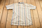 Vintage 2000s Striped Izod Embroidered Emblem Polo Shirt