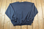 Vintage 1990s Two Wolves Outdoorsman Crewneck Sweatshirt  Embroidered  Nature Sweater  Animal Sweater