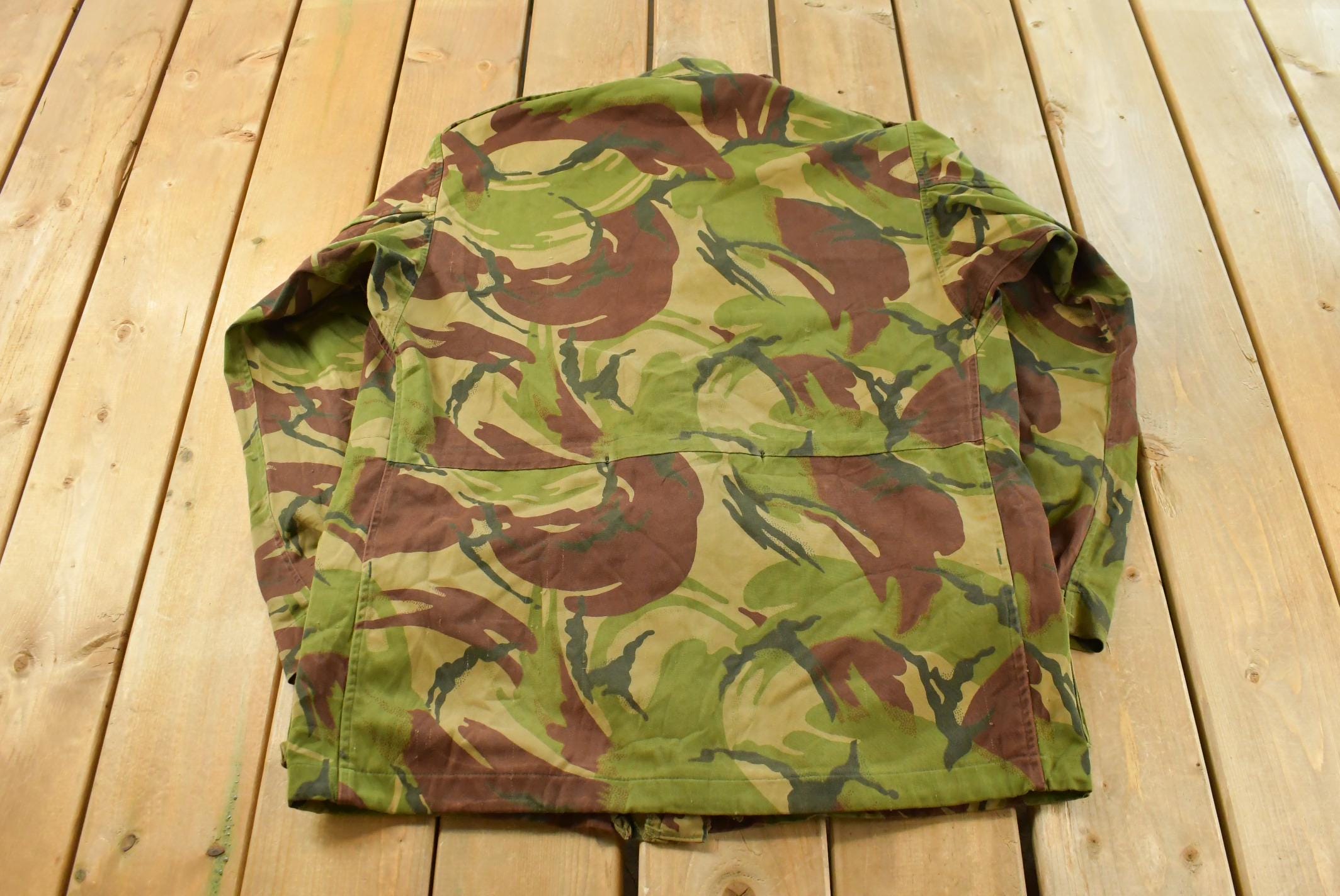 Vintage 1990s Military Smock Jacket Men's L / Button Up Jacket / Army Green / Vintage Army / Streetwear Fashion / Army Jacket