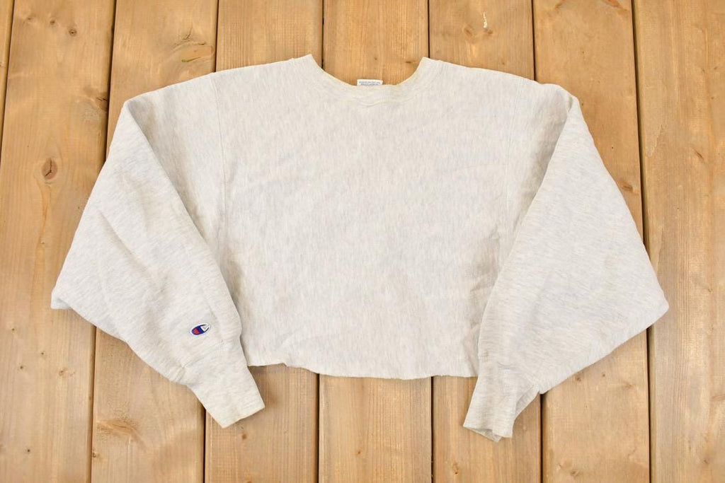 Vintage Y2K Champion Reverse Weave Cropped Crewneck Sweatshirt Womens Cropped M