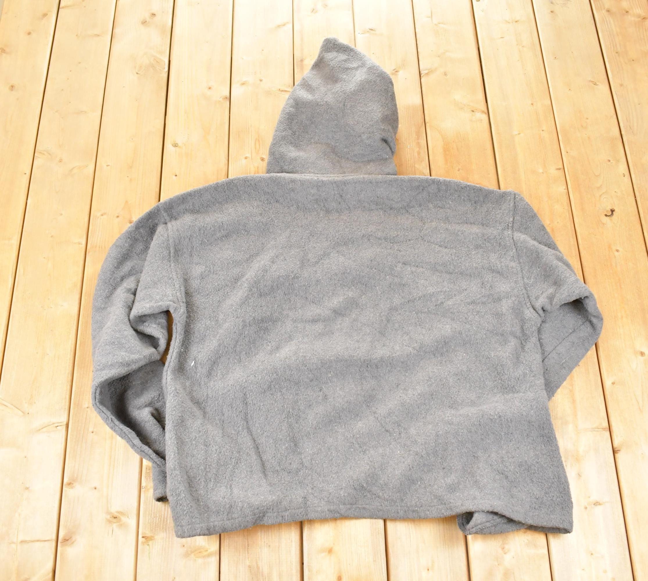 Vintage 1990s Earth Ragz Fleece Outdoorsman Hoodie Sweater Men's XXL