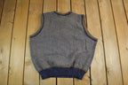 Vintage 1990s Damon Wool Blend Knit Vest V Neck Sweater Men's Large /