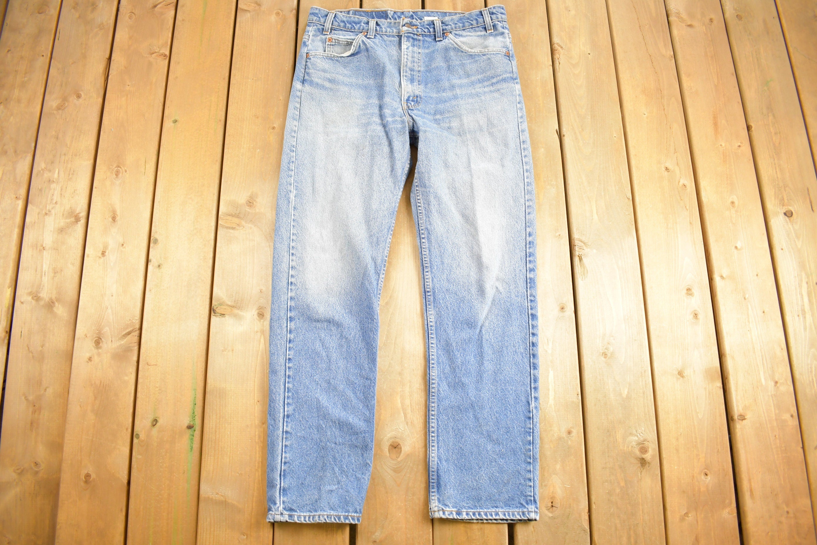 Vintage 1990s Levi's 505 Orange Tab Jeans Size 36 x 30.5