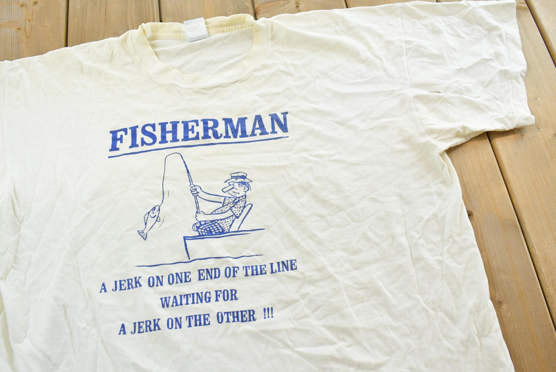 Vintage 1990s Fisherman T-Shirt Mens /
