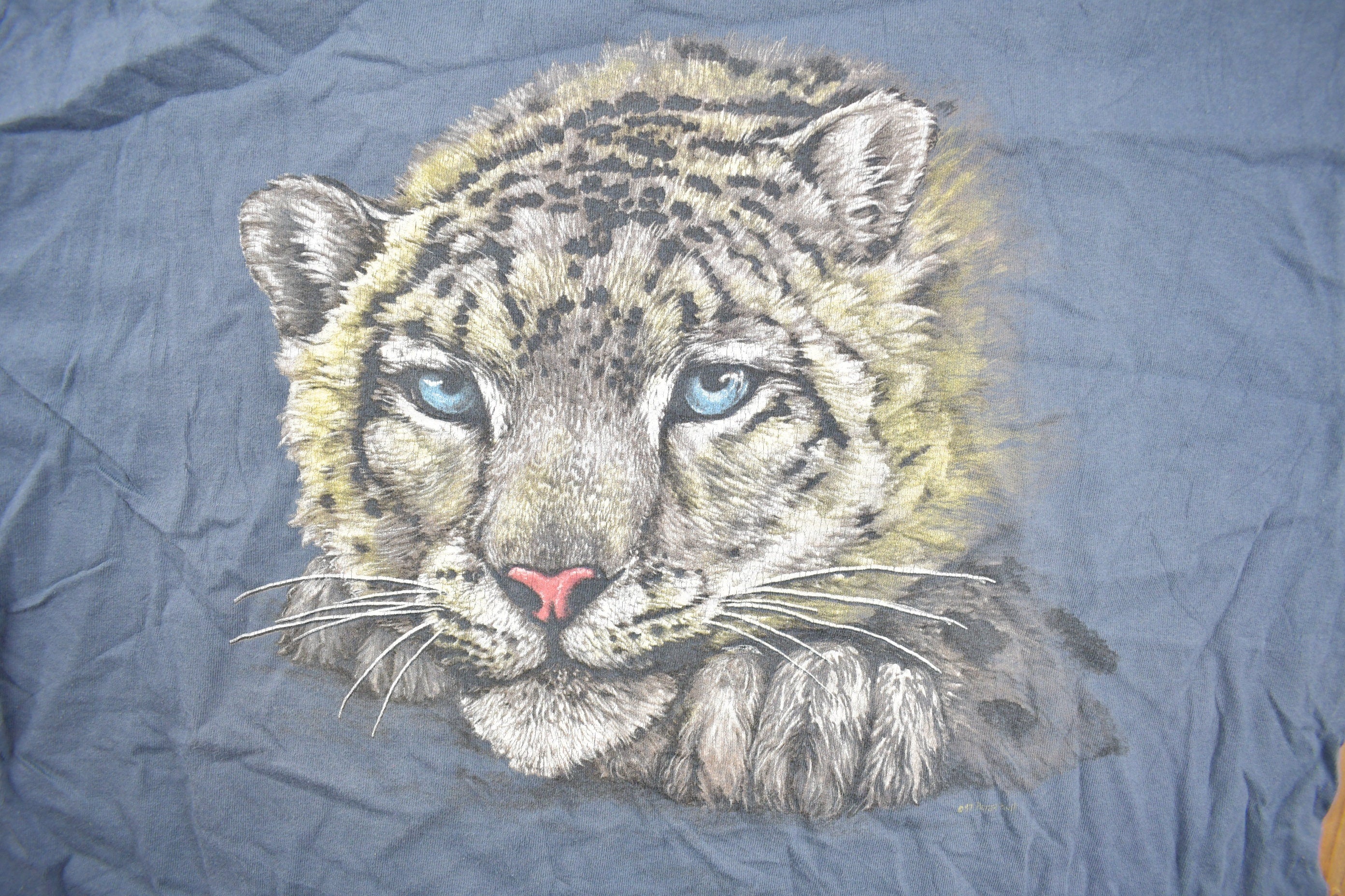 Vintage 1990s White Tiger Tie Graphic T Shirt