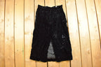 Vintage 1970s Partique Black Velvet Skirt Size 28 x 28.5