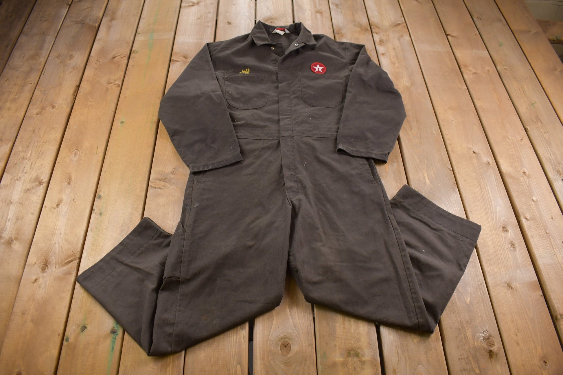 Vintage 1980s Workwear Coveralls "Jeff" Size 23 Pit to Pit 40 Waist