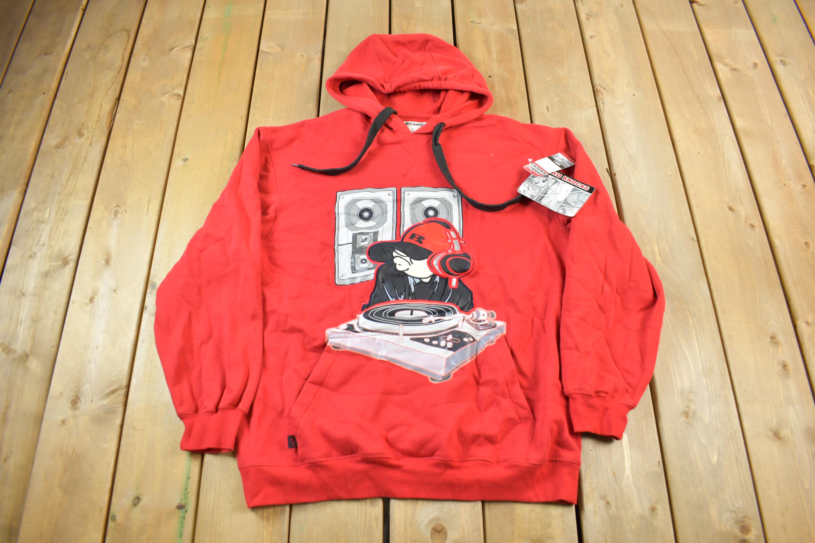 Vintage Deadstock Y2K Hard Knocks Embroidered Hoodie Size L