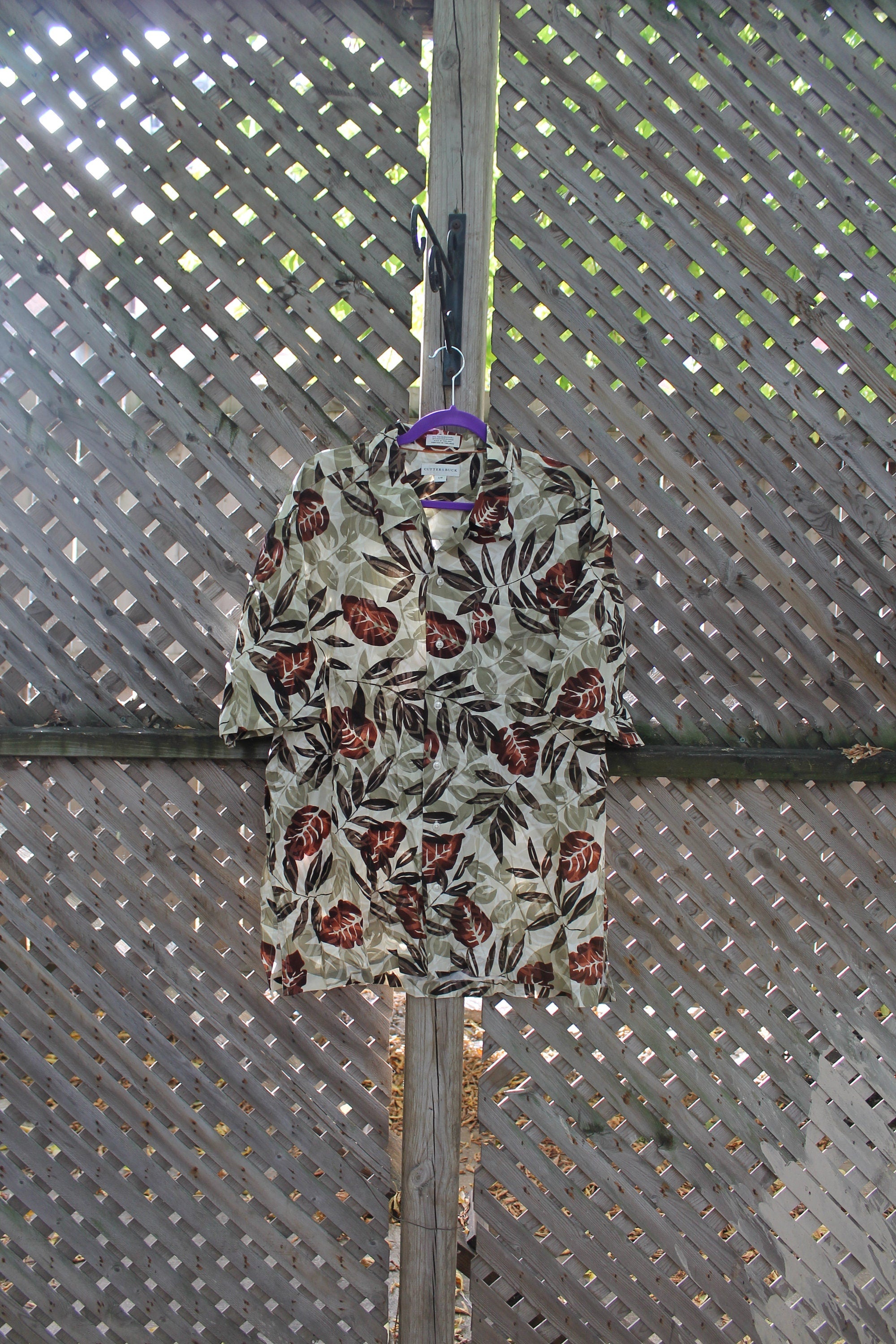 Vintage 1990s Cutter & Buck All Over Print Button Up /