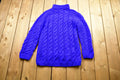 Vintage 1990s Cable Knit Turtleneck Knit Sweater