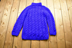 Vintage 1990s Cable Knit Turtleneck Knit Sweater