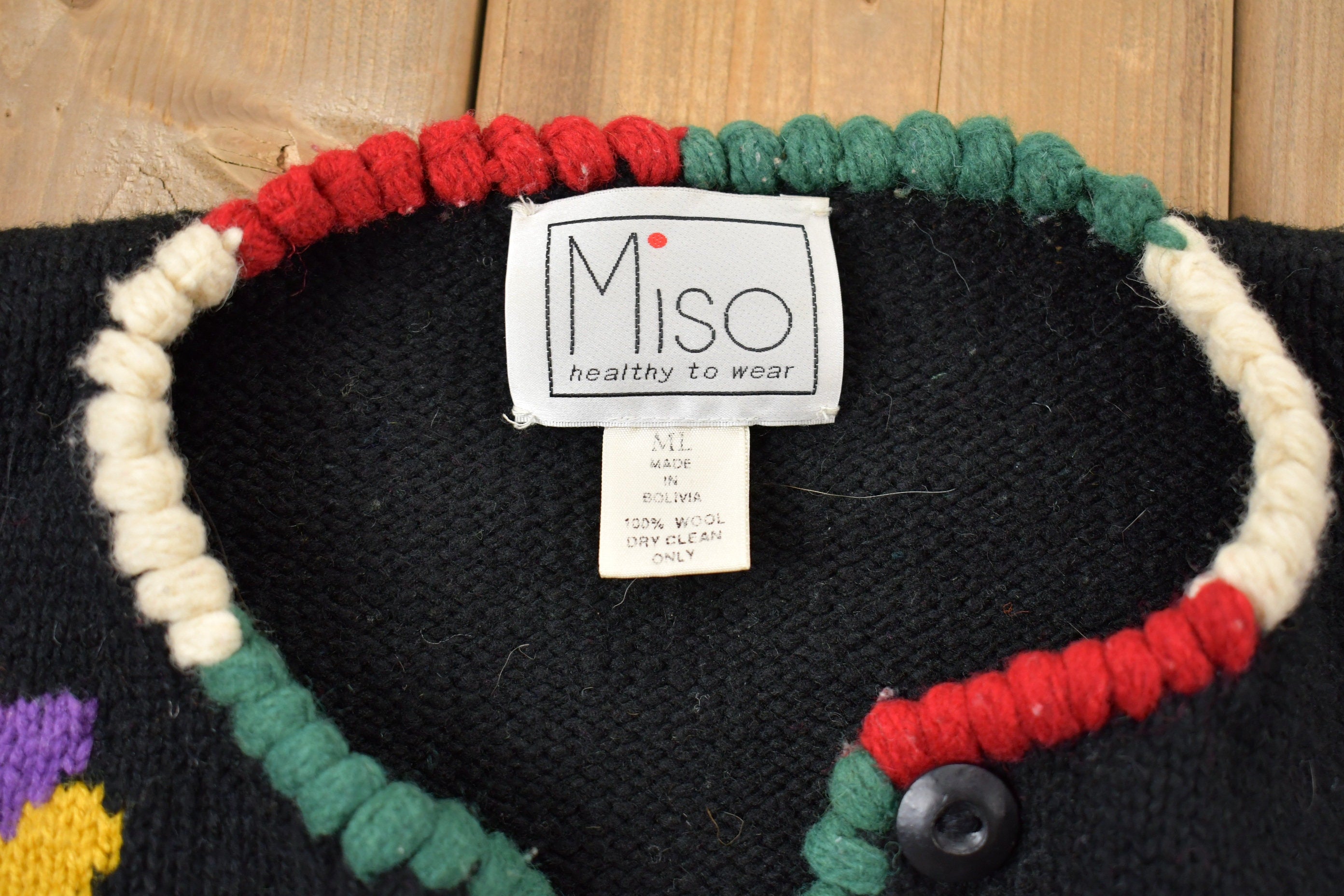 Vintage 1990s Miso Mitten Graphic Knitted Sweater