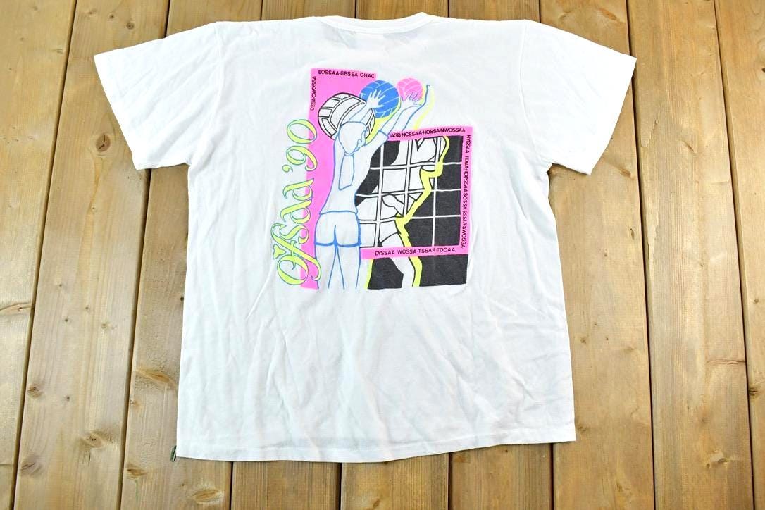 Vintage 1990 Ofsaa Volleyball Mississauga Single Stitch T-Shirt