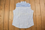 Vintage 1990s The Basics Striped Button Up Vest
