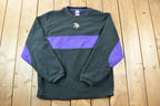 Vintage 1990s Minnesota Vikings Fleece NFL Sweater / Outdoorsman / 90s Sweater / Streetwear / Hiking / Fleece Zip up