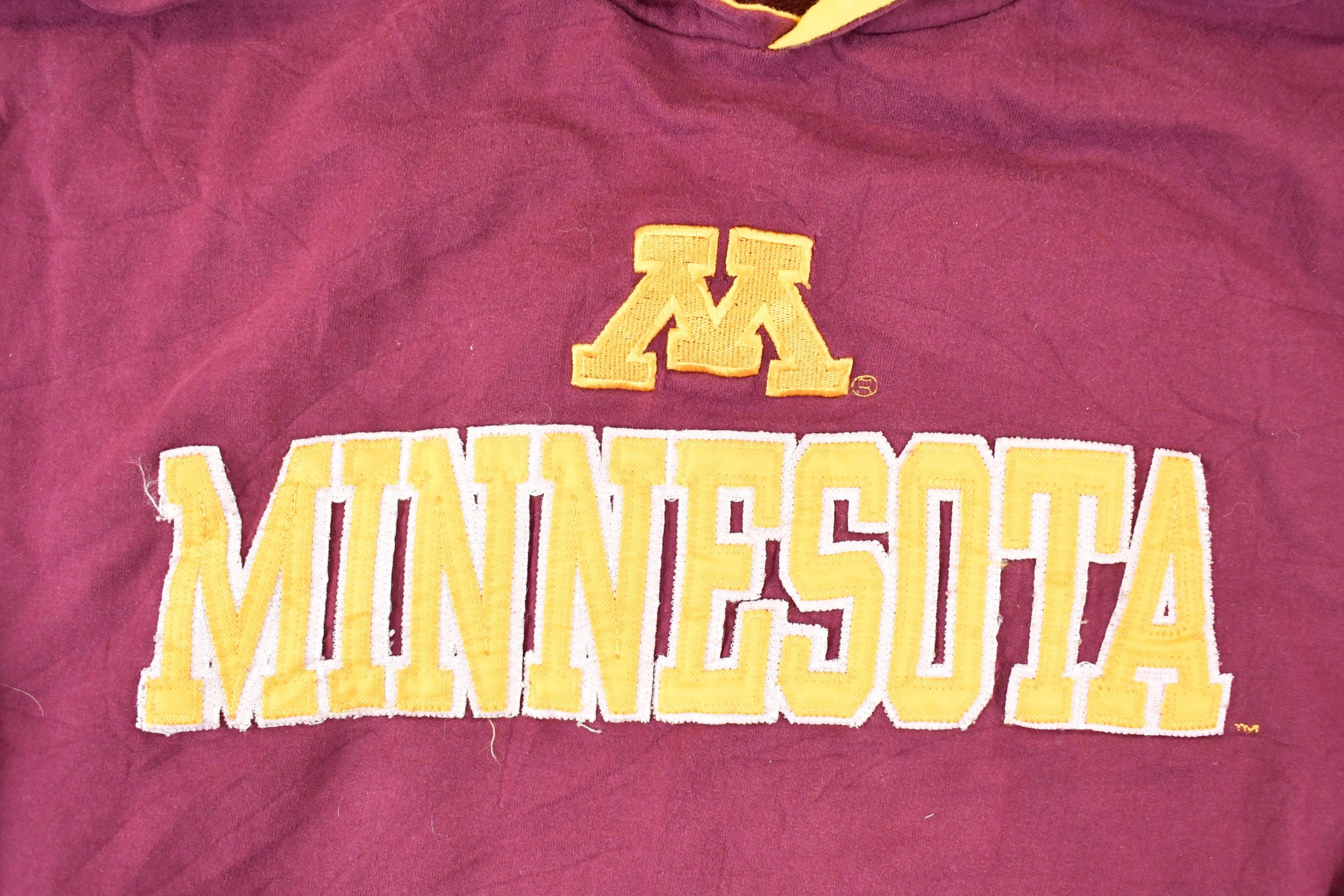 Vintage 1990s Minnesota University Embroidered Hoodie Sweater Mens L