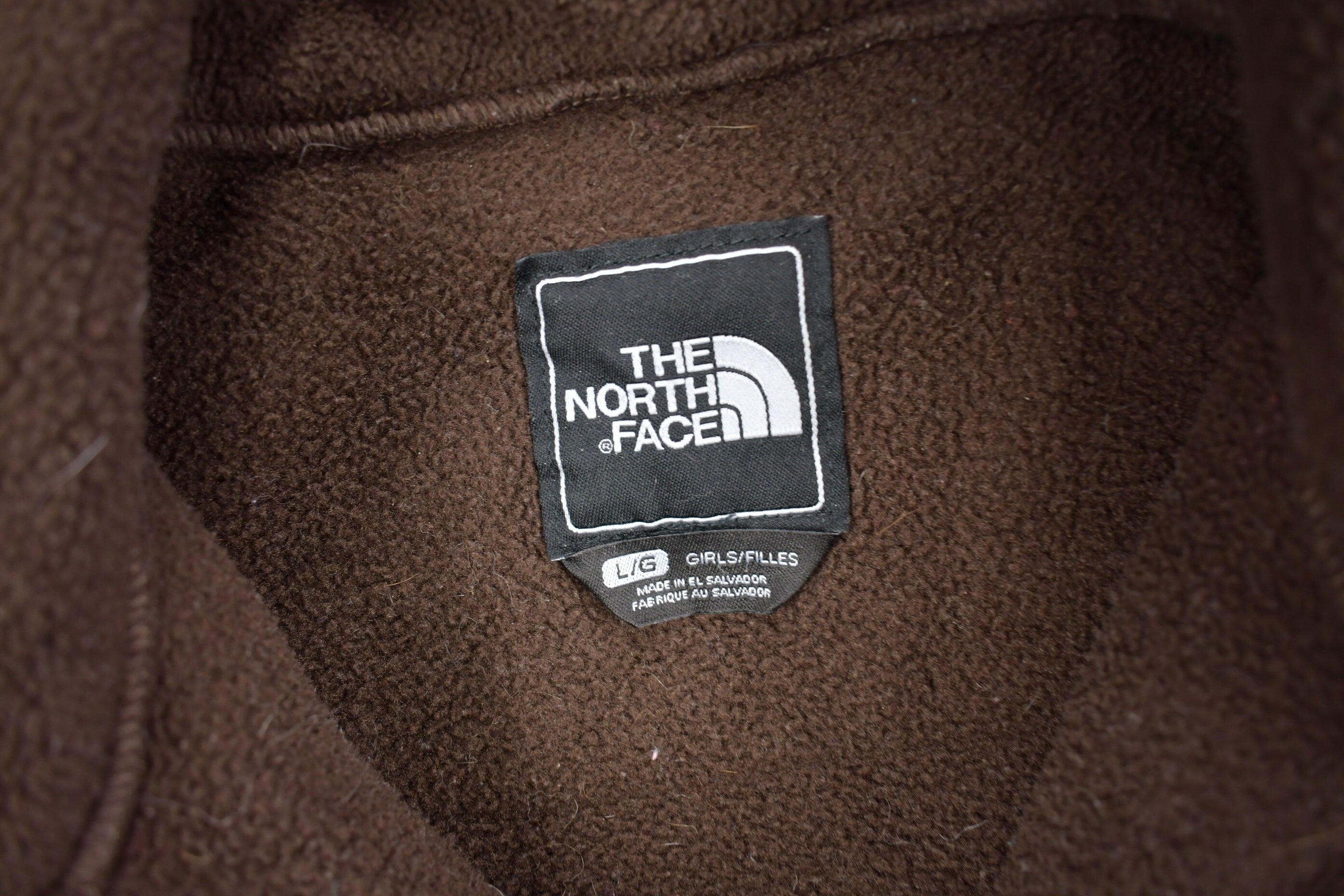 Vintage 1990s Brown The North Face Denali Fleece Girls Sweater