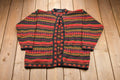 Vintage 1990s Sebsatex Striped Knitted Sweater