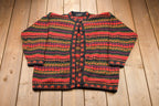 Vintage 1990s Sebsatex Striped Knitted Sweater