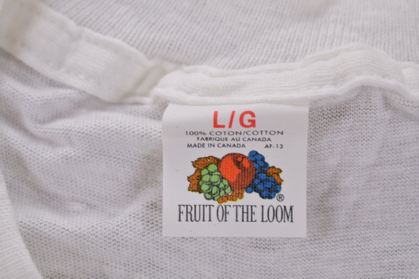 Fruit Of The Loom Deadstock Vintage 1980s Blank White T-Shirt / Single Stitch / Streetwear / Single Stitch / Made In Canada / Vintage Blanks