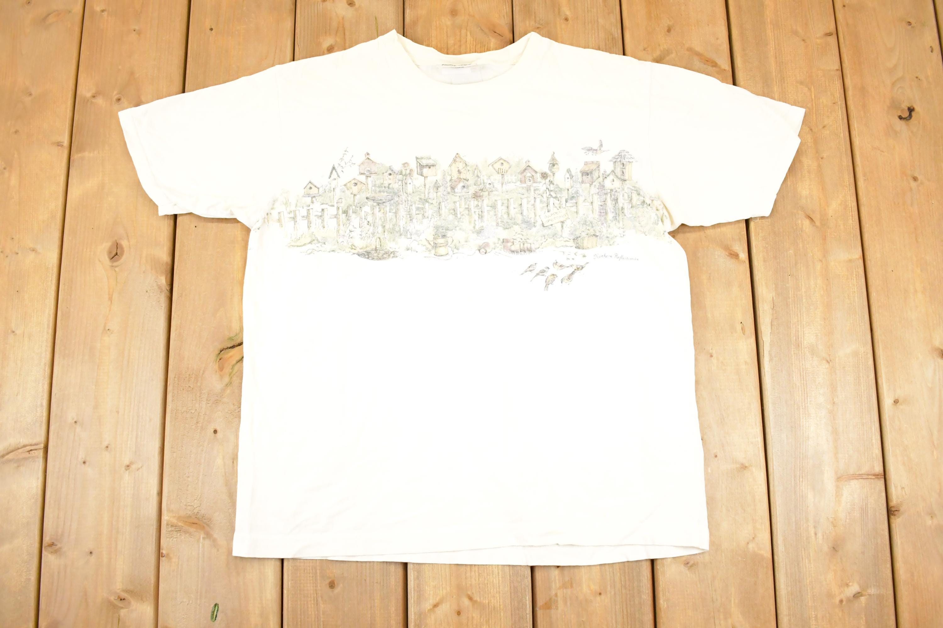 Vintage 1990s Northern Reflections Birdhouses FAB Outdoorsman T-Shirt Women's M
