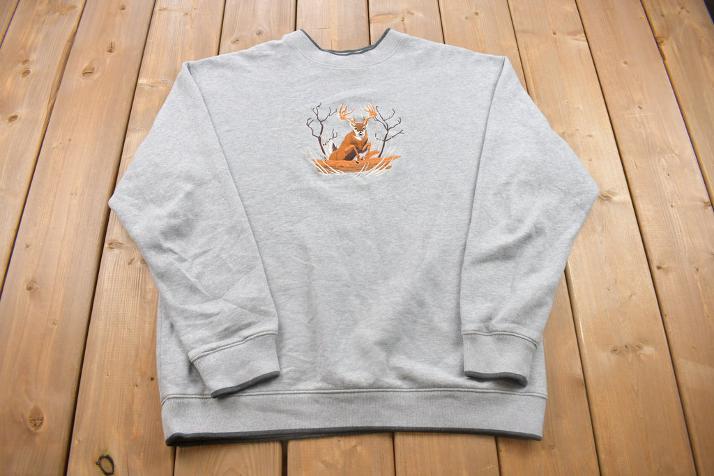 Vintage 1990s MC Sport Deer Crewneck Sweatshirt