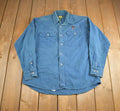 Vintage 1990s Cabelas Embroidered Heavy Button Up Shirt Made In USA