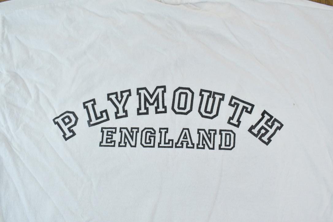 Vintage 1990s Plymouth England Single Stitch T-Shirt