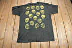 Vintage 1990s Skull Theme All Over Print Single Stitch T-Shirt