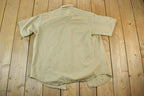 Vintage 1970s Tan Button Up Safari Style Shirt