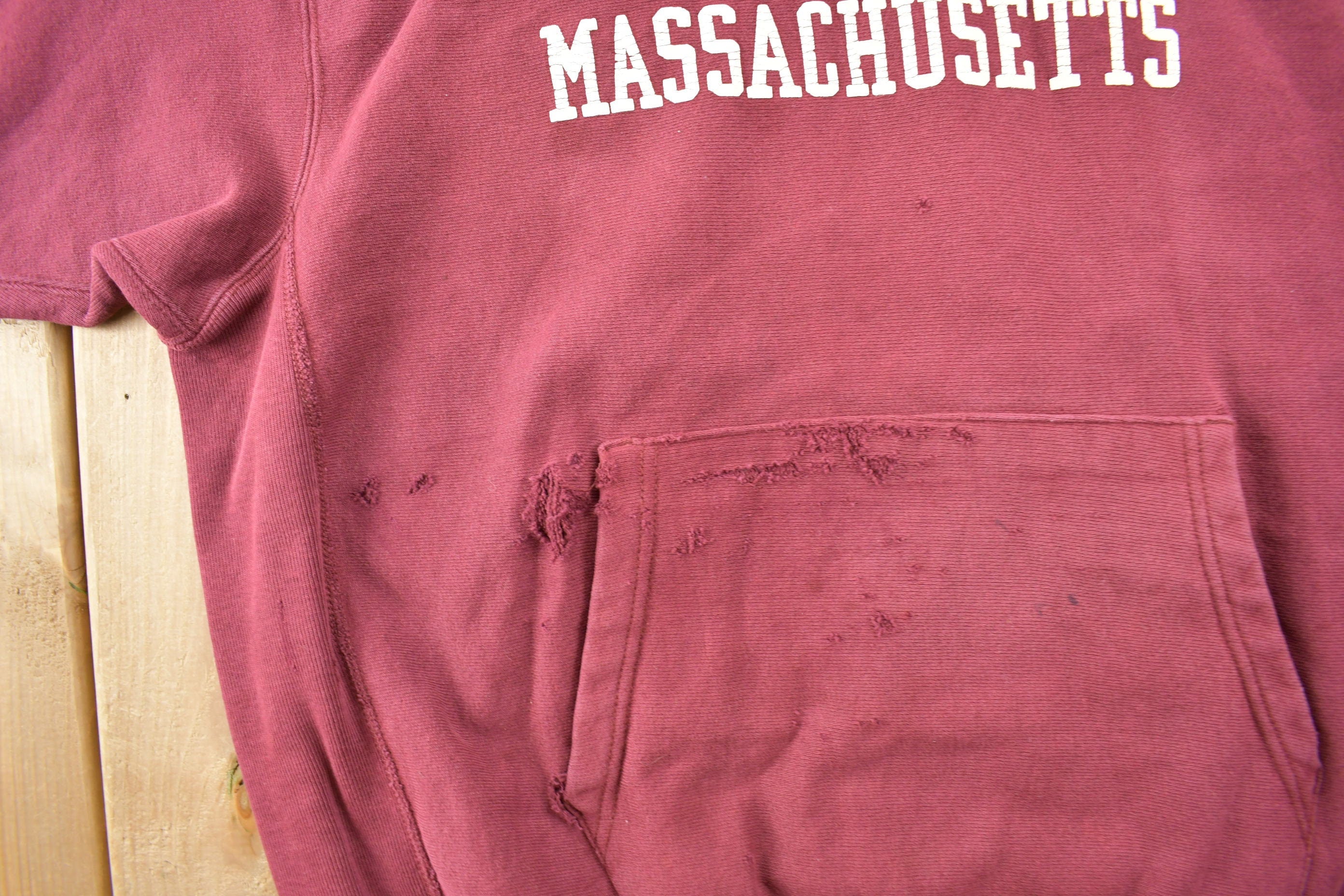 Vintage 1990s University Of Massachusetts Collegiate Champion Reverse Weave Hoodie