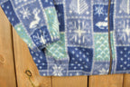 Vintage 1980s Teddi All Over Print Full Zip Fleece Sweater